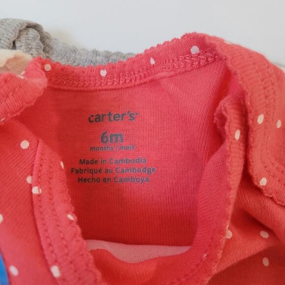 Carter's Baby Girl 5 Pack Princess Original Bodysuits Size 6 Months NWT - Picture 8 of 10